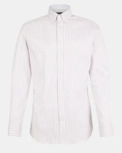 Chemise Slim Fit Biface à rayures rose-Hackett London Discount