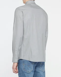 Chemise Slim Fit Dobby gris clair-Hackett London New
