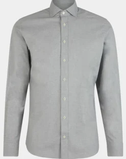 Chemise Slim Fit Dobby gris clair-Hackett London New
