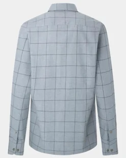 Chemise Slim Fit en Flanelle à carreaux gris clair-Hackett London Clearance