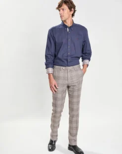 Homme Hackett London Chemises^Chemise Slim Fit en Flanelle unie bleu moyen