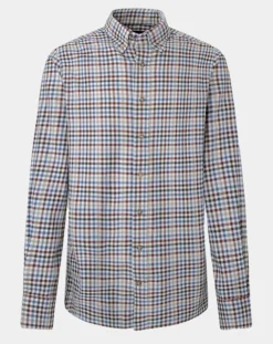 Chemise Slim Fit en Flanelle Vichy multicolore-Hackett London Hot