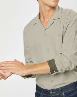 Chemise Slim Fit en Laine mélangée beige-Hackett London Online