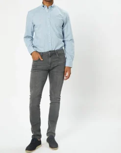 Homme Hackett London Chemises^Chemise Slim Fit en Popeline imprimée floral bleu ciel