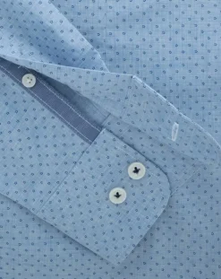 Homme Hackett London Chemises^Chemise Slim Fit en Popeline imprimée floral bleu ciel