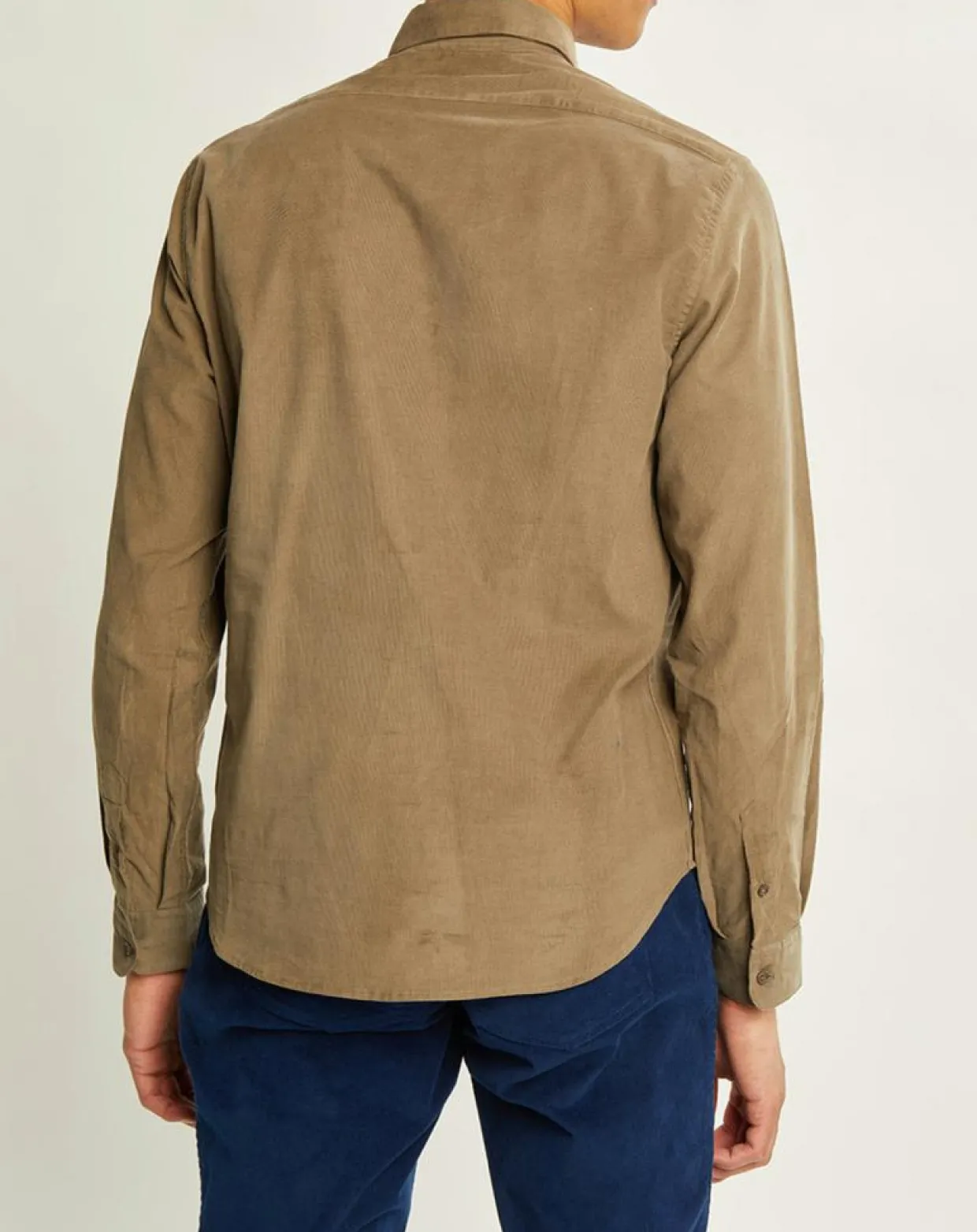 Homme Cyrillus Chemises^Chemise slim fit en Velours milleraies kaki
