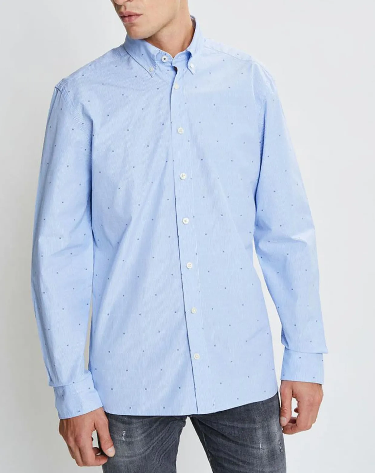 Homme Hackett London Chemises^Chemise Slim Fit Fil Coupé imprimée bleue