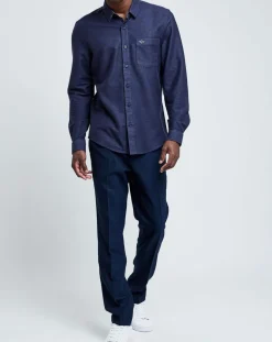 Chemise Slim Fit Flex rayures bleu foncé/blanc-Dockers Hot