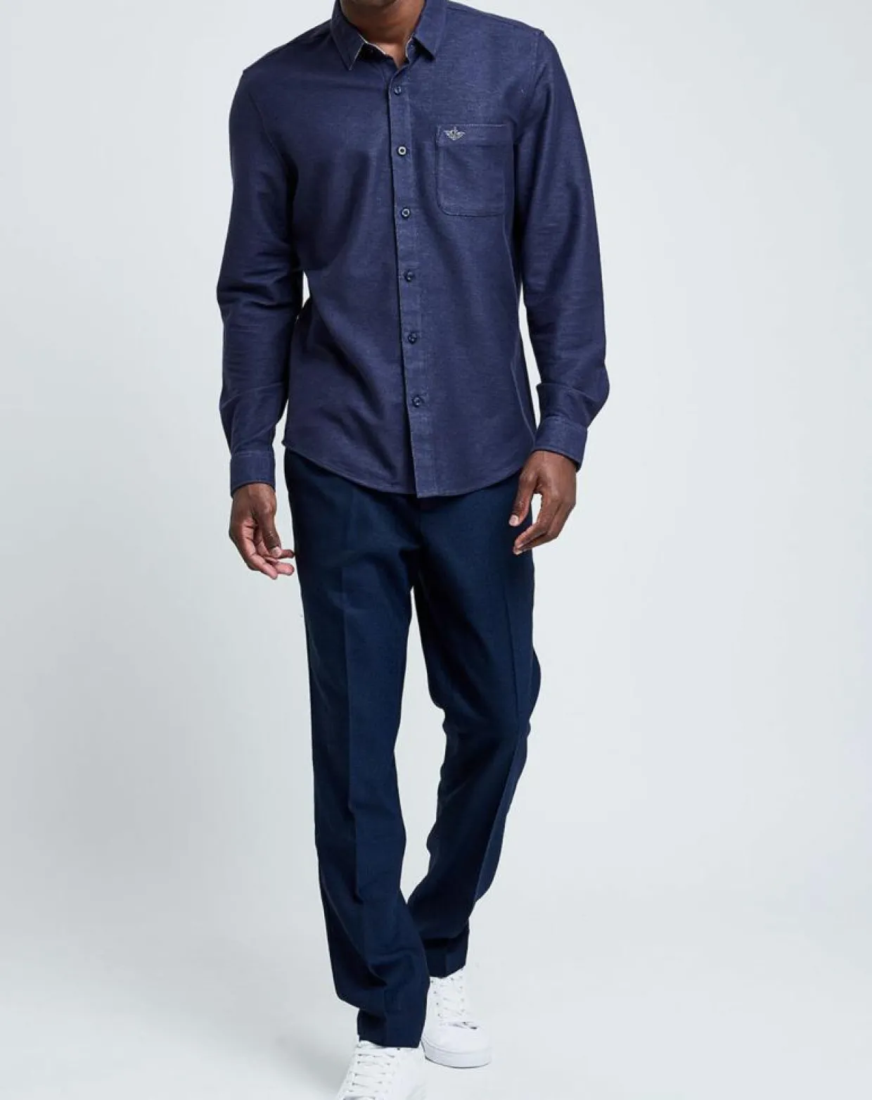 Chemise Slim Fit Flex rayures bleu foncé/blanc-Dockers Hot