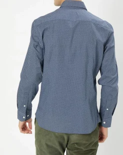 Chemise Slim Fit imprimée bleu foncé-Hackett London New
