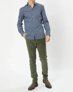 Chemise Slim Fit imprimée bleu foncé-Hackett London New
