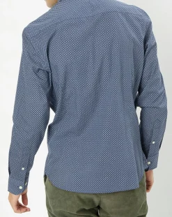 Chemise Slim Fit imprimée bleu foncé-Hackett London New