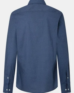 Chemise Slim Fit imprimée bleu foncé-Hackett London New