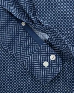 Chemise Slim Fit imprimée bleu foncé-Hackett London New