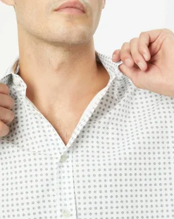 Homme Hackett London Chemises^Chemise Slim Fit imprimée foulard blanche