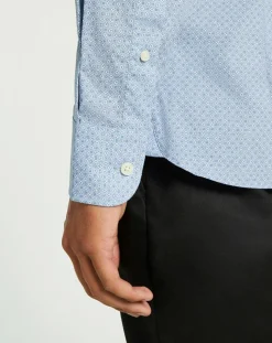 Homme Hackett London Chemises^Chemise Slim Fit imprimée Color bleu ciel