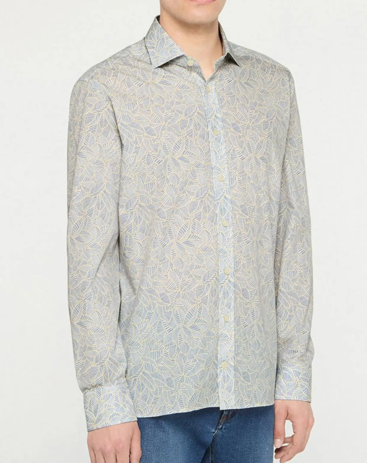 Chemise Slim Fit imprimée bleu ciel-Hackett London Hot