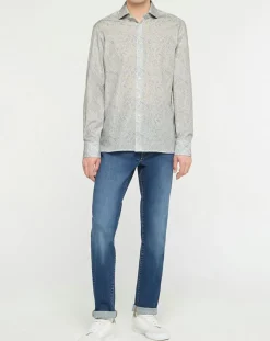 Chemise Slim Fit imprimée bleu ciel-Hackett London Hot