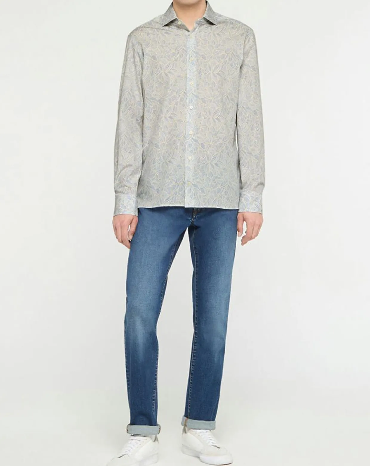 Chemise Slim Fit imprimée bleu ciel-Hackett London Hot
