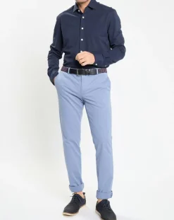 Homme Hackett London Chemises^Chemise Slim Fit manches longues piquée unie bleu foncé