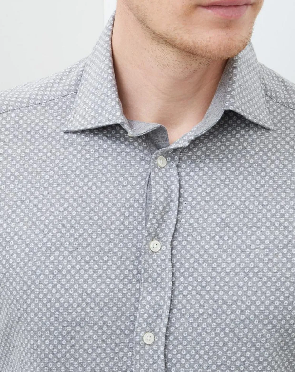 Chemise Slim Fit Mayfair gris-Hackett London Sale