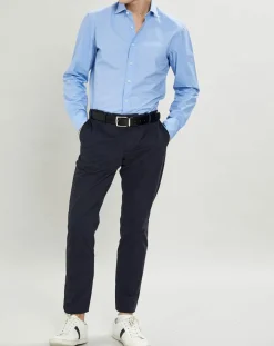 Chemise Slim Fit micro imprimé bleu ciel-Hackett London Sale