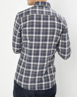 Homme Hackett London Chemises^Chemise Slim Fit Moy à carreaux gris/bleu/rouge