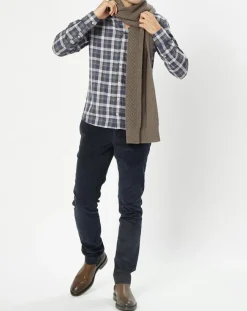 Homme Hackett London Chemises^Chemise Slim Fit Moy à carreaux gris/bleu/rouge