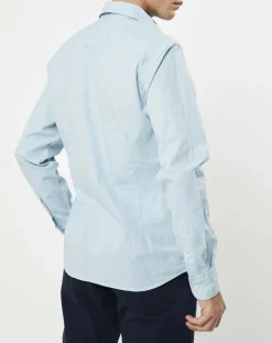 Chemise Slim Fit Oxford bleu clair-Hackett London Sale