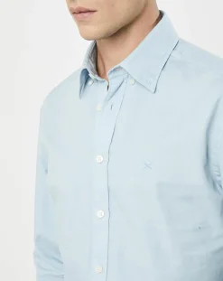 Chemise Slim Fit Oxford bleu clair-Hackett London Sale