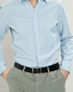 Chemise Slim Fit Oxford bleu clair-Hackett London Sale