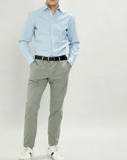 Chemise Slim Fit Oxford bleu clair-Hackett London Sale