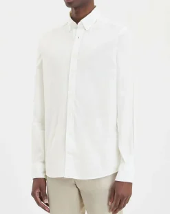 Chemise Slim Fit Oxford blanche-Hackett London Discount