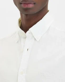 Chemise Slim Fit Oxford blanche-Hackett London Discount
