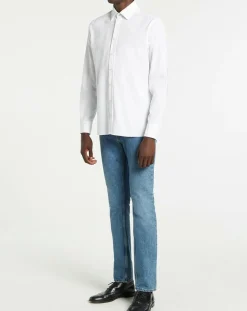 Homme Hackett London Chemises^Chemise Slim Fit Patch Coude blanche