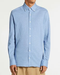 Homme Hackett London Chemises^Chemise Slim Fit polo piqué bleu moyen