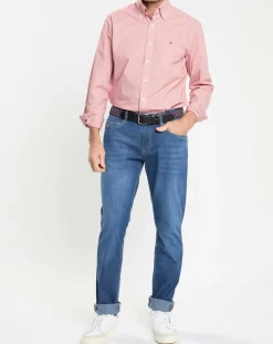 Chemise Slim Fit Pop à micro vichy rouge/blanc-Hackett London Outlet