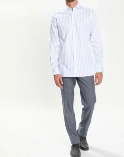 Chemise Slim Fit Smart à rayures bleu/blanc-Hackett London Online