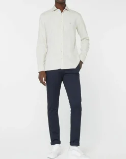 Homme Hackett London Chemises^Chemise Slim Fit Trim Twil Sport beige