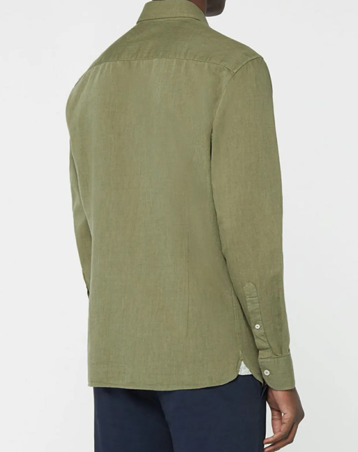 Chemise Slim fit Trim Twil Sport kaki-Hackett London Discount