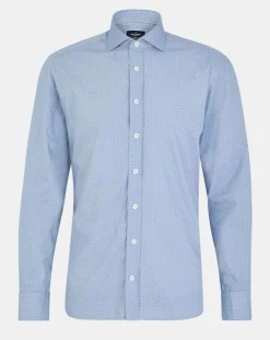 Chemise Slim Fit Valise imprimée bleue-Hackett London