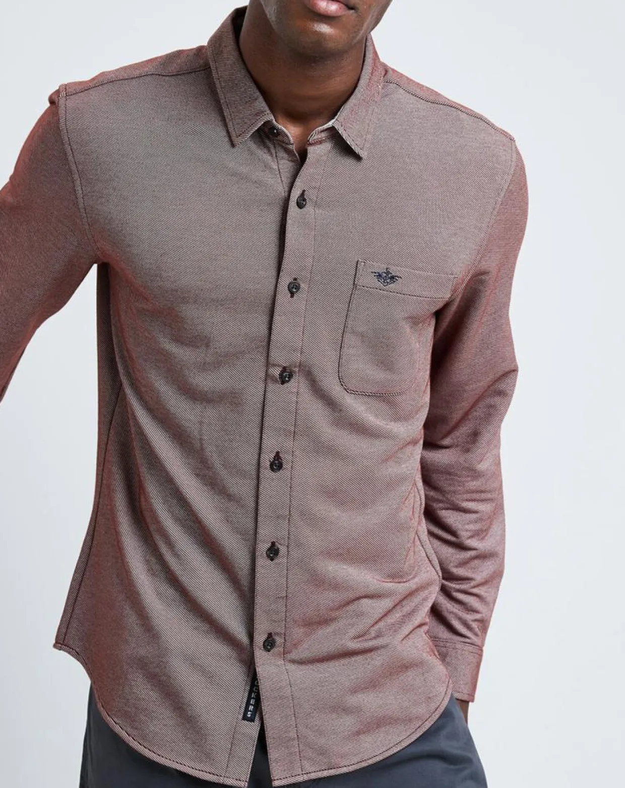 Homme Dockers Chemises^Chemise Slim Flex rayures rouge/blanc