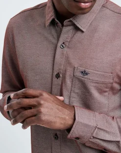 Homme Dockers Chemises^Chemise Slim Flex rayures rouge/blanc