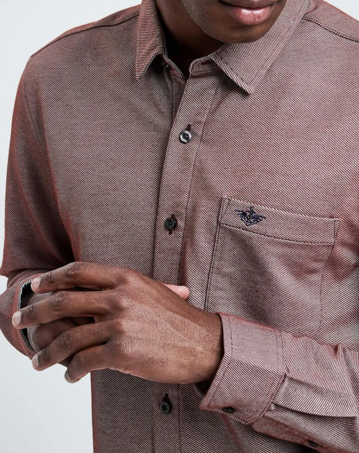 Homme Dockers Chemises^Chemise Slim Flex rayures rouge/blanc