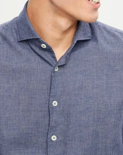 Homme Marc O'Polo Chemises^Chemise slim micro imprimée bleu marine