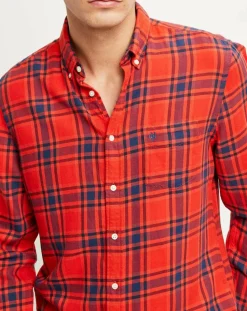 Homme Marc O'Polo Chemises^Chemise slim Pilou carreaux rouge/bleu