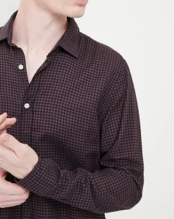 Chemise Slim Sammy à carreaux marron/noir-Hartford Online
