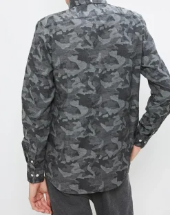 Chemise Slim Side imprimé militaire grise-Hartford New
