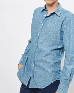 Homme Hartford Chemises^Chemise Slim Storm à imprimé fleuri bleu clair