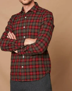 Chemise Slim Storm rouge/noir/écru/camel/gris-Hartford Outlet